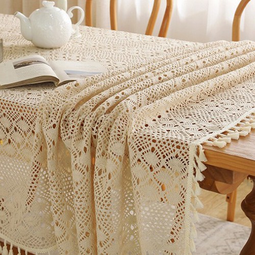 Square tablecloth hollow out - hollow,