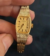 Vintage Rotary Ladies 9ct Gold Plated Watch Safety Chain Watchstrap 