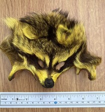1 x Raccoon Mask. Dyed Yellow