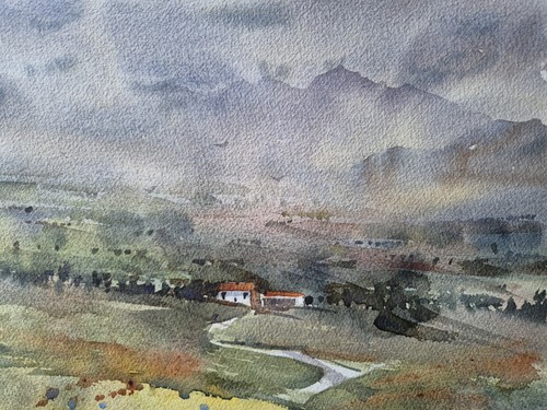 Highlands scotland watercolour - highlands,