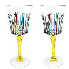 Pair of 2 Murano Wine Glasses
