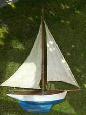 Antique Solid Wooden Pond Yacht