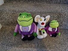 Danger Mouse Soft Toys X 3 Baron green Back Villain Toad X 2 Danger Mouse X 1