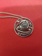 ORTAK Charles Rennie Macintosh Influenced Pendant Sterling Silver 23mm Wide