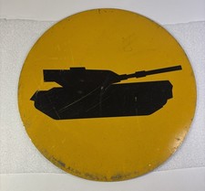 Danish Army Tank Warning Metal