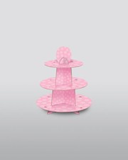 Pink cupcake stand - stand, tier