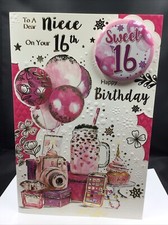 16th niece birthday card - 16th,