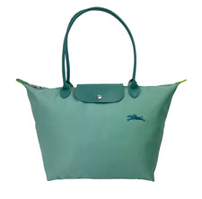 Longchamp Le Pliage Green Canvas Large Tote Bag Lagoon