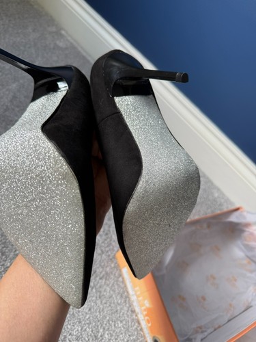 Bebo black heels glitter