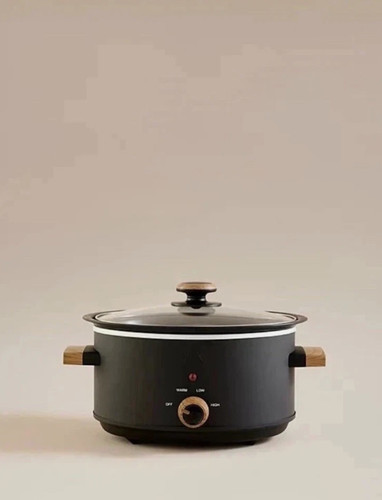 Black scandi slow cooker - black,