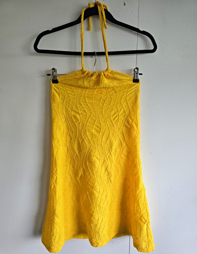 Zara women yellow halter - yellow,