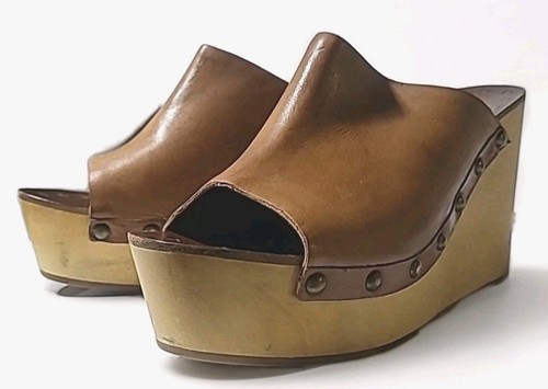 Ash wood leather studded - wood,