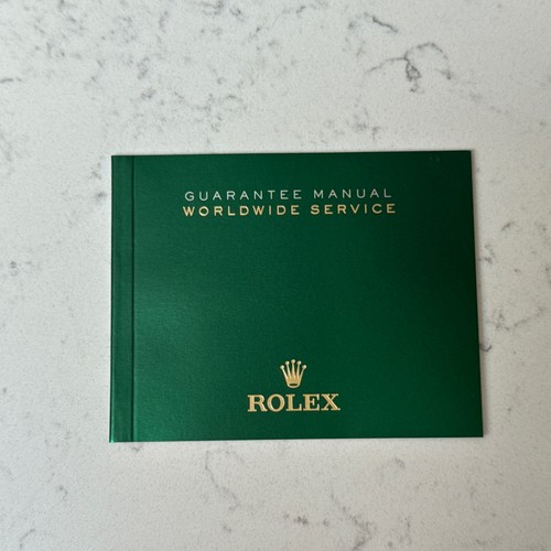 Rolex guarantee manual - rolex,