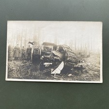 WW1 Postcard, 1917, Destroyed British Tank From The Battle Of Cambrai