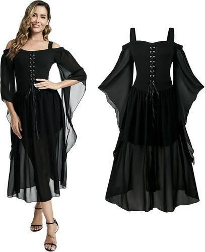 Women gothic black dress - gothic,