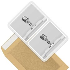 2 x Rectangle Stickers 7.5cm BW - Microphone Radio Broadcast  #37236