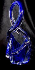 Vintage Murano Blue Art Glass