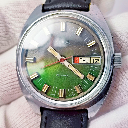 Vintage soviet watch slava - soviet,
