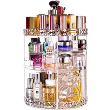 Clear Makeup Organizer Adjustable Dividers Lipsticks Perfume Vanity Storage