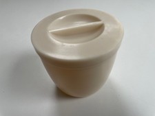 Vintage White Bakelite Picnic Ware Container Tea Sugar Pot Sirram basket set