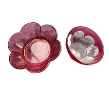 2 Vintage Cranberry Glass