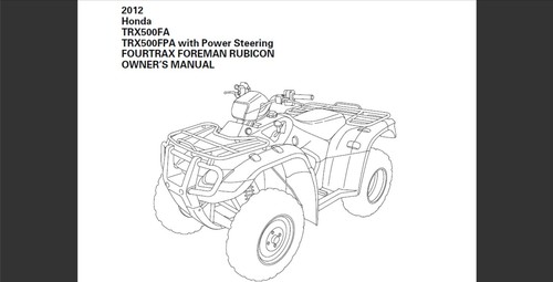 2012 honda trx500fa - honda, trx500fpa