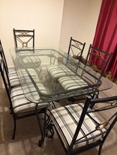 Cast Iron Table And 6 Chairs Set Indoor Or Outdoor