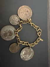 Vintage Monet Coin Charm Bracelet  1940s – Early Tag. Offers Welcome
