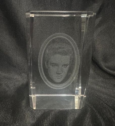 Elvis presley glass - elvis, crystal