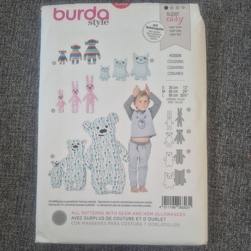 Burda 6303 animal cushions - burda,