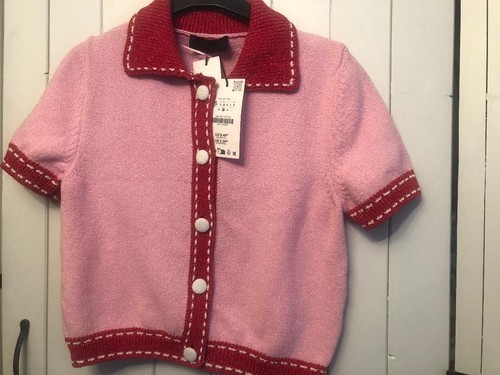 Zara red pink short - red/pink, sleeve