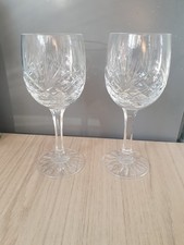 2 Lead Crystal Wine Glasses