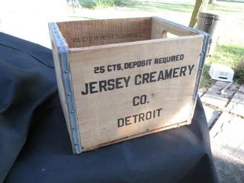 Vintage wooden jersey creamery - vintage,