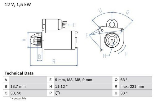Bosch starter motor for - bosch,