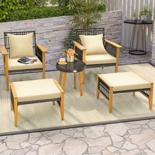 5 Pcs Garden Wicker Woven