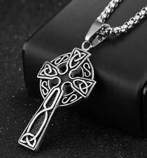 CELTIC CROSS PAGAN DRUID HEAVY