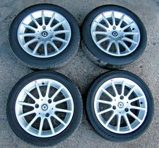 SMART CAR 451 FORTWO 2007-2014 - SET OF 12 SPOKE 'DESIGN 1' ALLOY WHEELS & TYRES