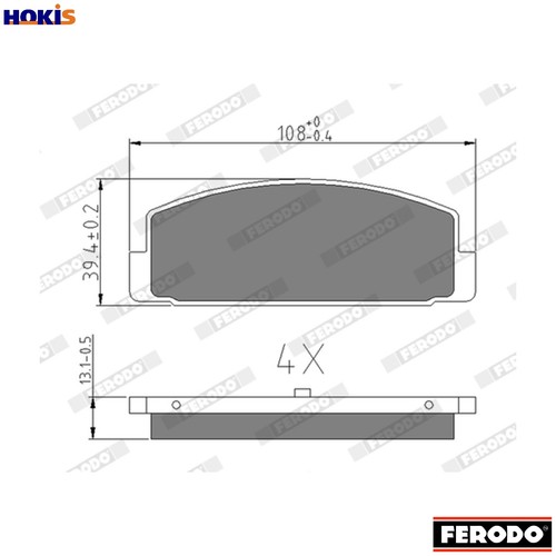 Brake pad set - set,