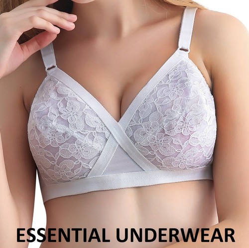 White lace non wired lightly - white,