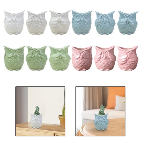 Flower pot container owl shape - pot,