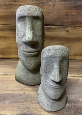 Stone garden pair moai - garden,