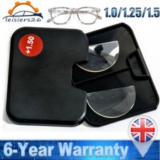 Stick-on Bifocal Lenses Reader Reusable Adhesive Magnifying Reading Lense UK