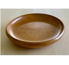 Vintage Wooden Bowl 7" for Fruit Nuts Turned & Varnished