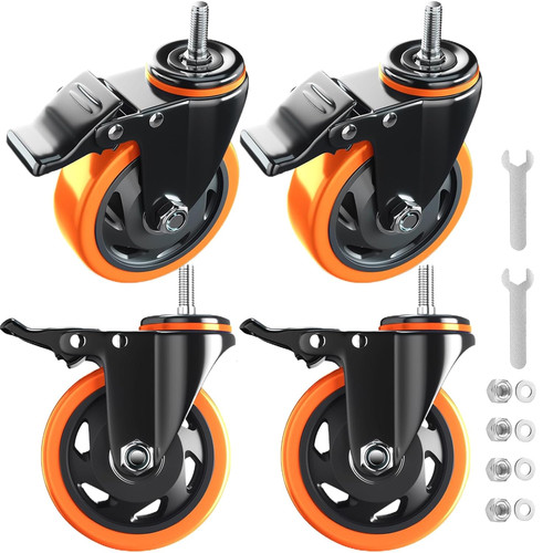 Stem caster wheels 4 - caster, inch