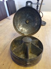 Antique black Toleware spice