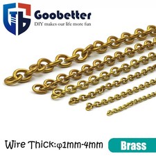 Solid Brass Chain 4-15mm Width