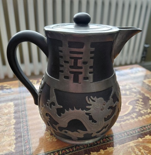 Antique chinese pewter - chinese, overlay