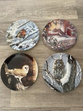 4 x OWLS ROBINS DANBURY MINT &