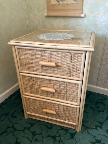 Rattan wicker drawer chest - rattan,