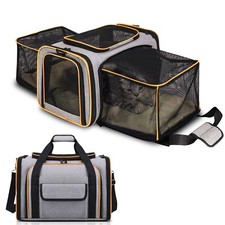 Cat Carrier Bag, Pet Dog Carrier, Foldable Waterproof With Removable Fleece Mat